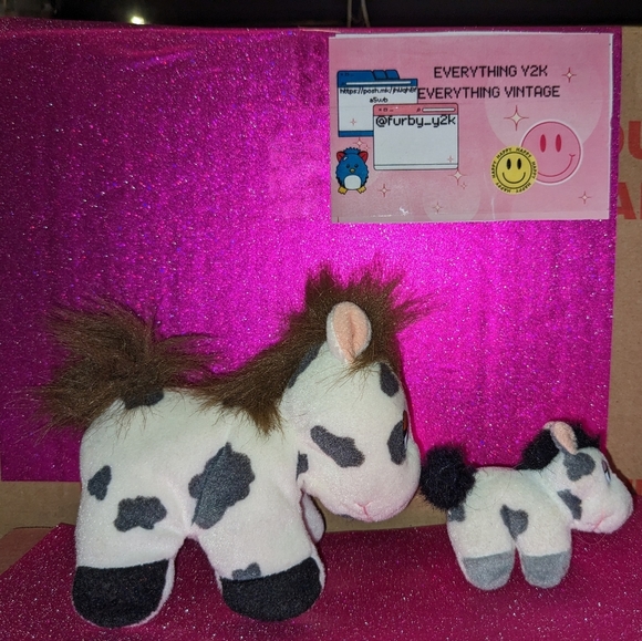 3/10$ Adorable 1980 Momma and Baby Horse Plush set - Picture 2 of 4